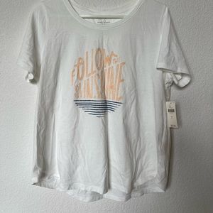 Carmen Saguer Anthropologie Sunshine Graphic Tee Size Large NWT
